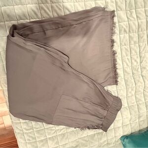 Raw Edge Gauze Pants